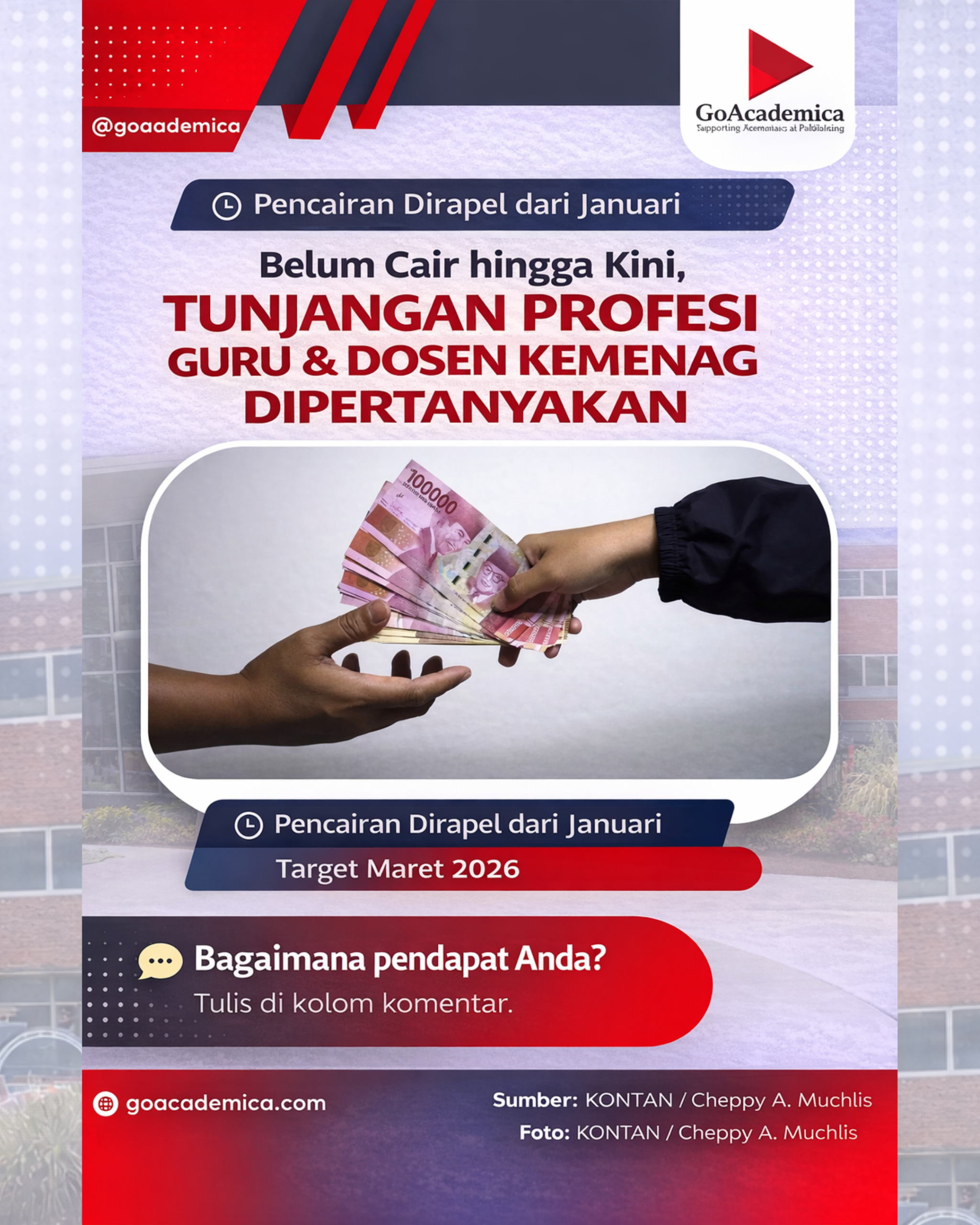 Tunjangan Profesi Guru & Dosen Kemenag belum juga cair.